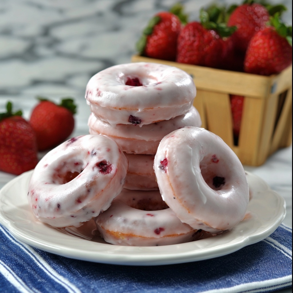 Strawberry Donuts Recipe - Recipe Image