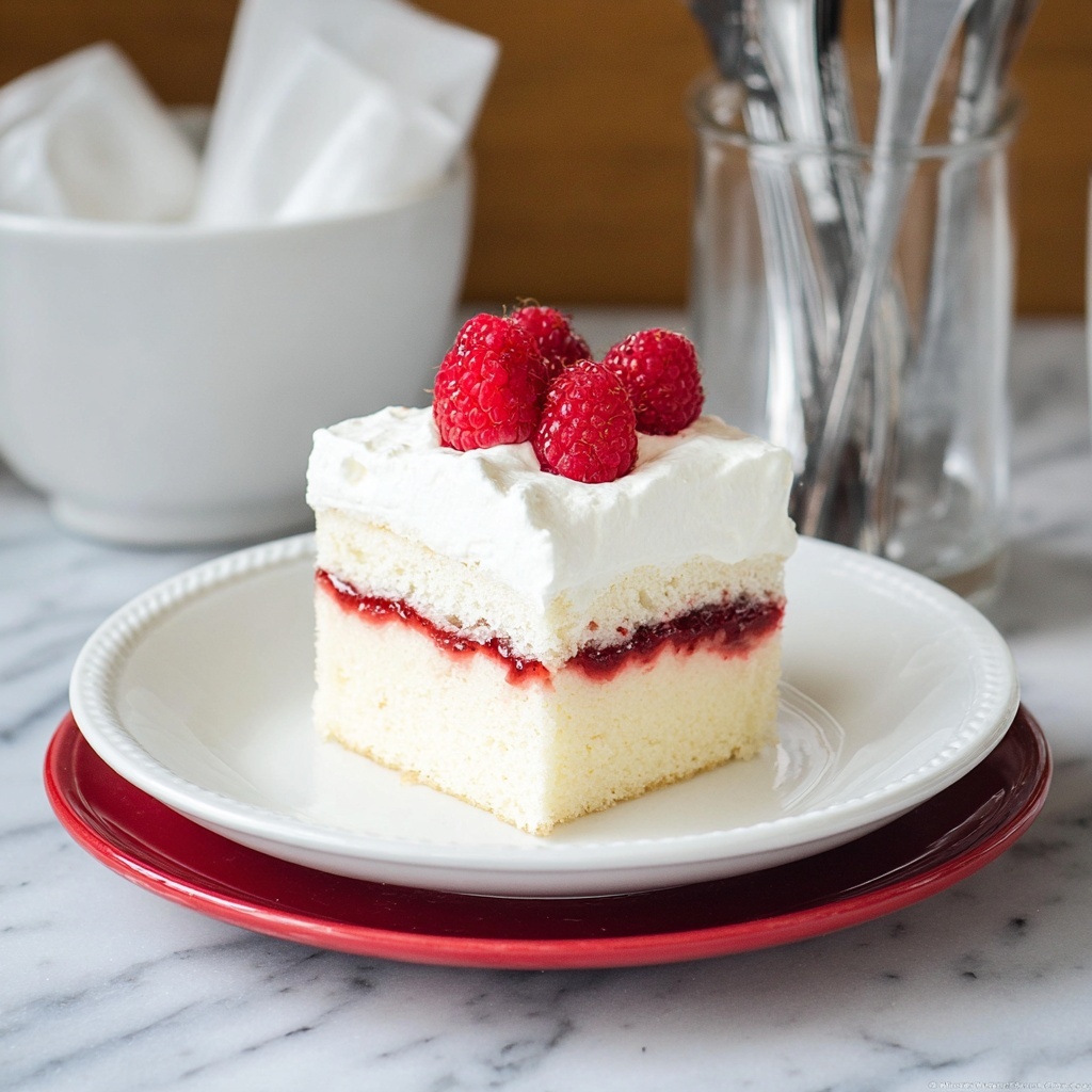 Raspberry Poke Cake Recipe - Recipe Image