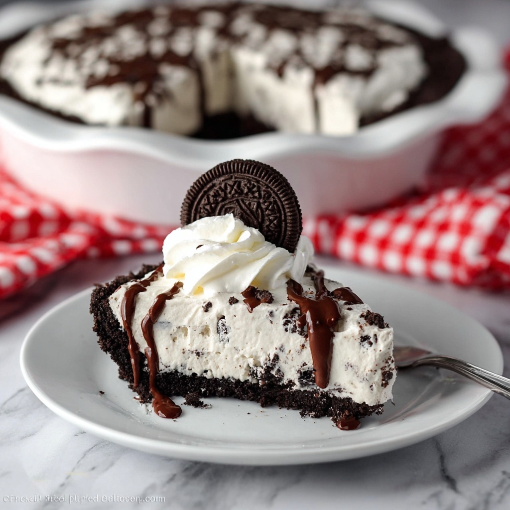 No Bake Oreo Pie Recipe - Recipe Image