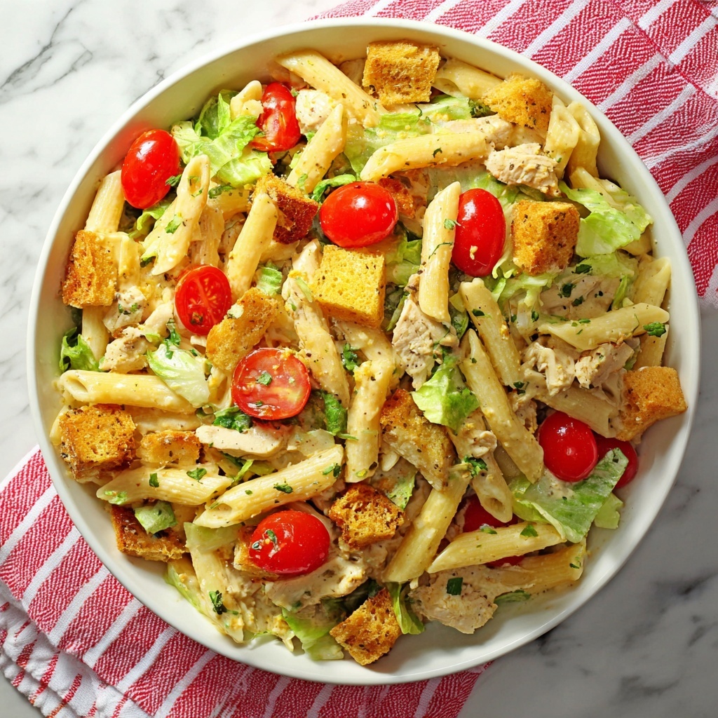 Chicken Caesar Pasta Salad Recipe - Recipe Image