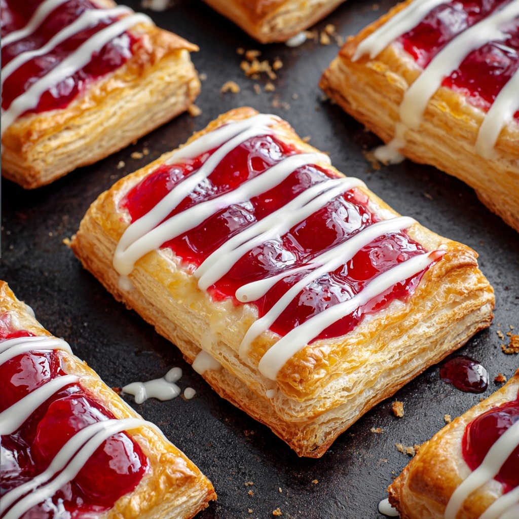 Cherry Danish Pastries with Cream Cheese and Cherry Filling Recipe - Recipe Image