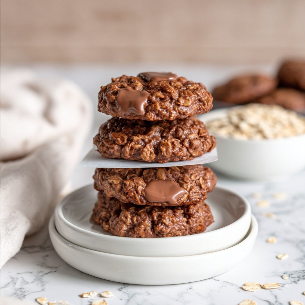 Nutella No-Bake Cookies Recipe - Recipe Image