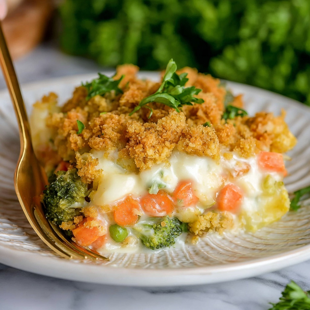 Veggie and Cheddar Casserole with Ritz Cracker Topping Recipe - Recipe Image
