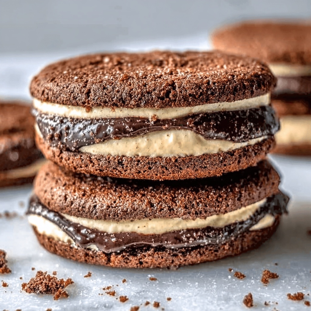 Indulgent Brownie Cookie Dough Sandwich Cookies Recipe - Recipe Image