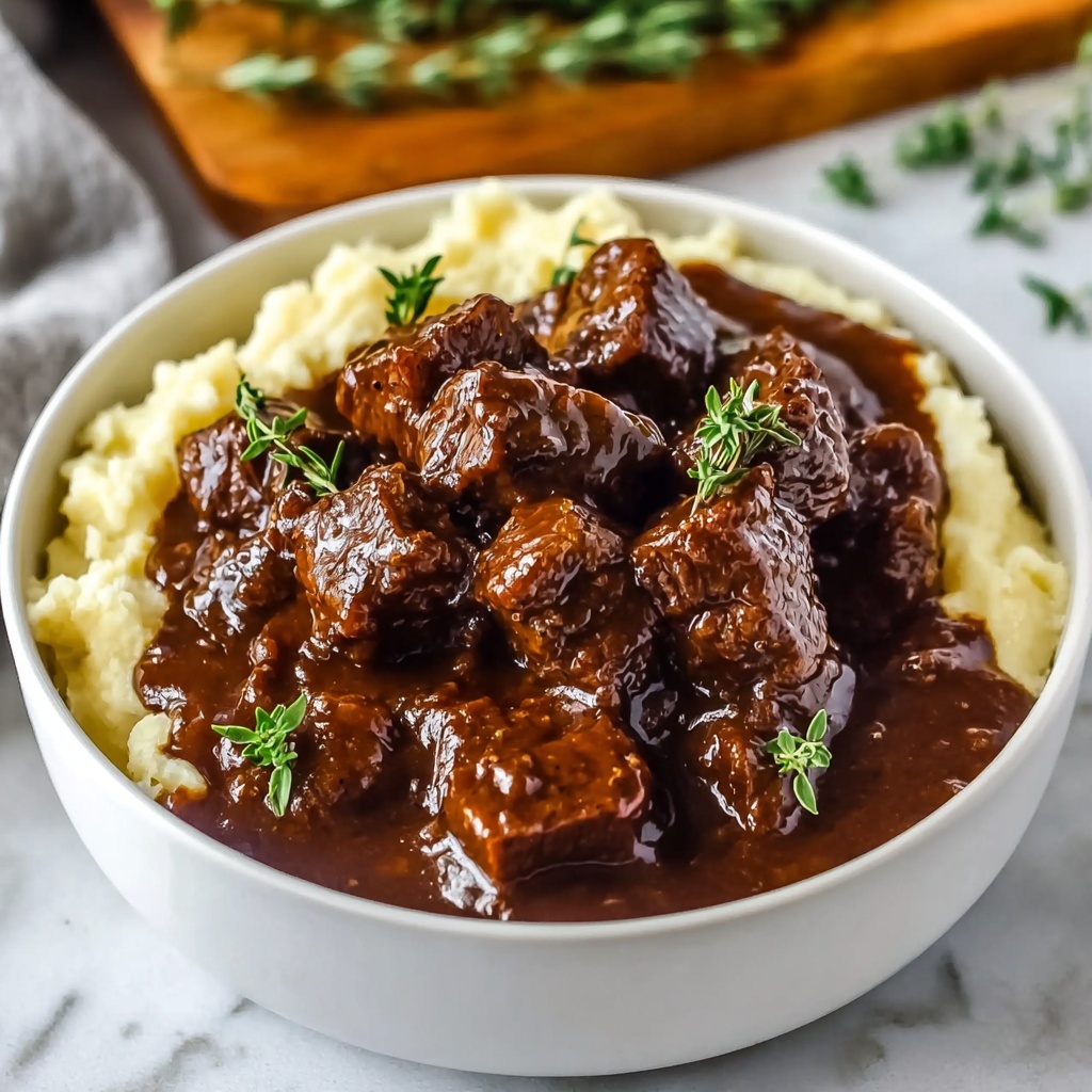 Savory Crock Pot Beef Tips and Gravy for Cozy Nights Recipe - Recipe Image