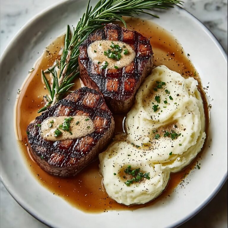 Elegant Filet Mignon with Creamy Peppercorn Sauce Bliss Recipe