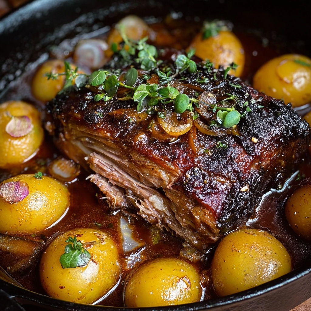 Irresistible Apple Cider Braised Pork Shoulder for Fall Comfort Recipe - Recipe Image