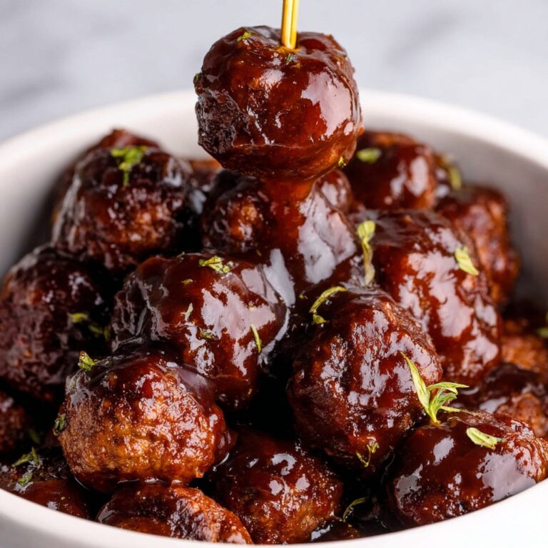 Sticky BBQ Slow Cooker Meatballs Recipe