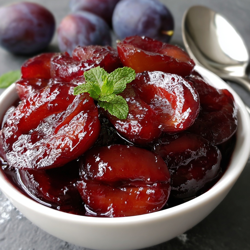 Sweet and Tangy Homemade Plum Jam Recipe - Recipe Image