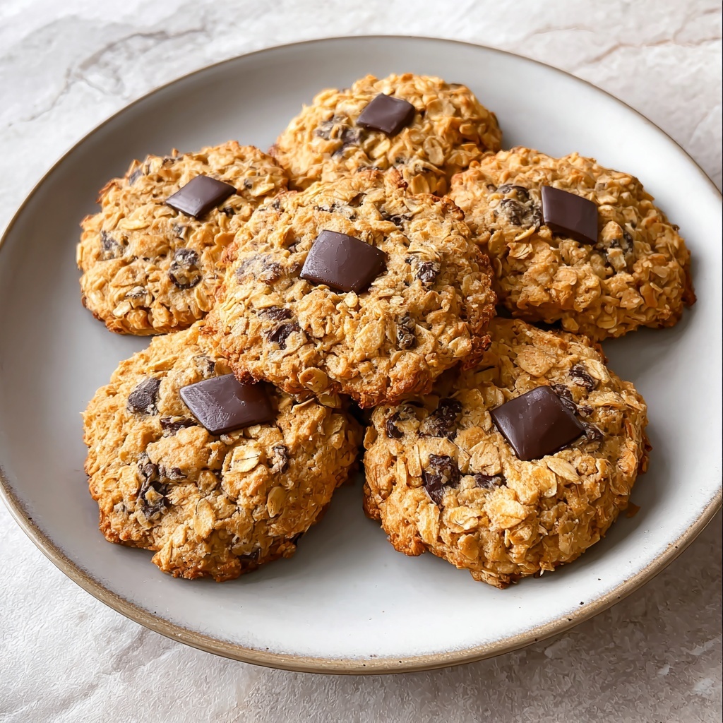 Healthy Flourless Peanut Butter Oatmeal Breakfast Cookies Recipe - Recipe Image