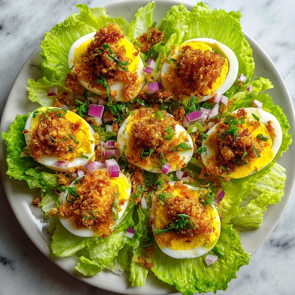 Crispy Egg Salad with Panko Breadcrumb Topping Recipe - Recipe Image