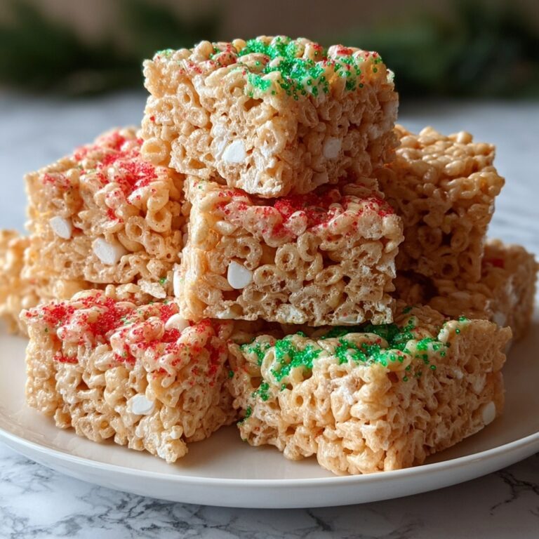 Festive Red and Green Christmas Rice Crispy Treats Recipe