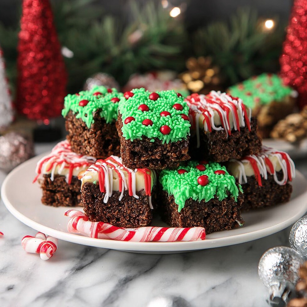 Chocolate Peppermint Rice Krispie Treats Recipe - Recipe Image