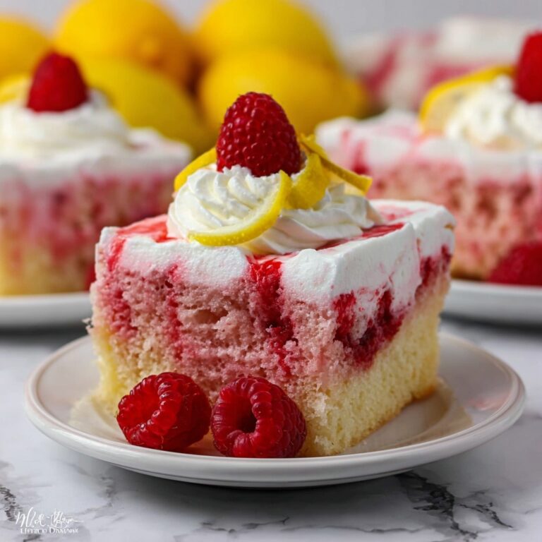 Raspberry Lemonade Poke Cake Recipe