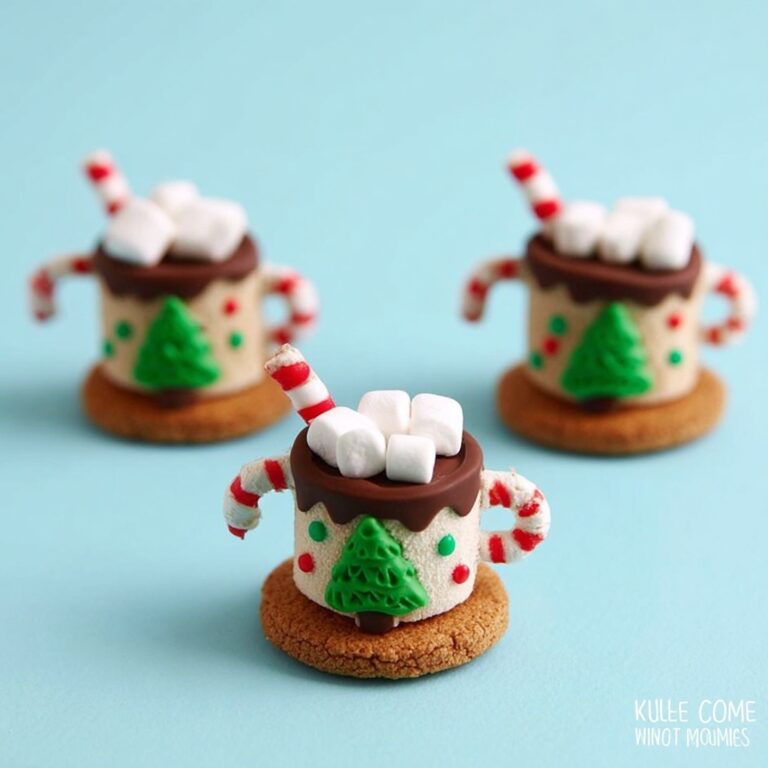Hot Cocoa Cookie Cups with Marshmallows, Candy Canes, and Festive Sprinkles Recipe