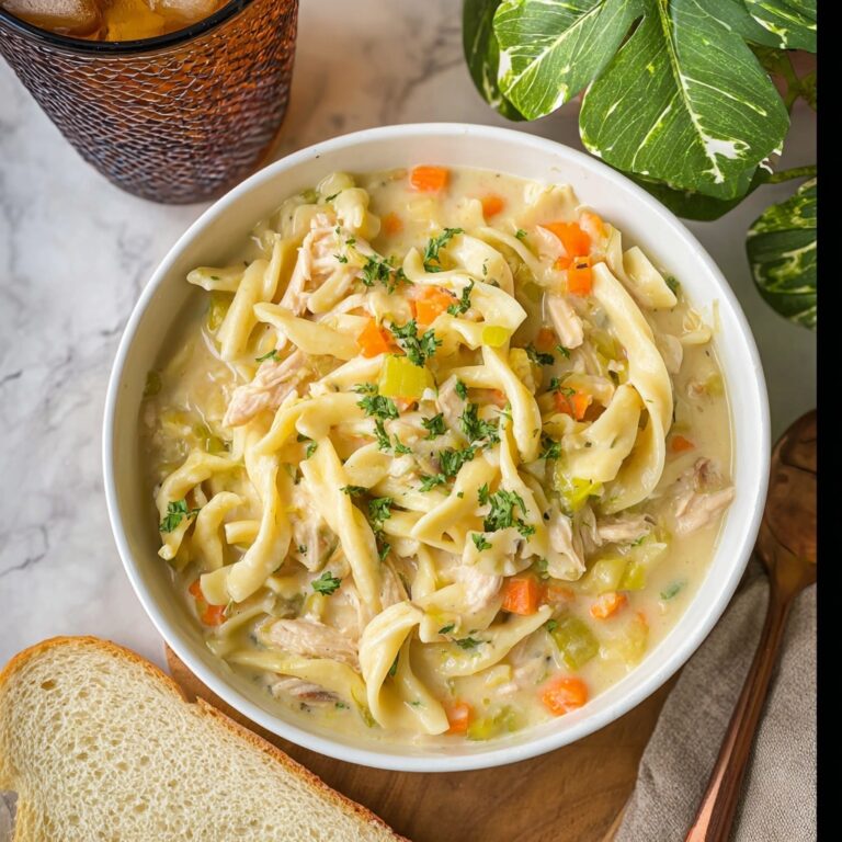 Creamy Turkey Noodle Soup Recipe