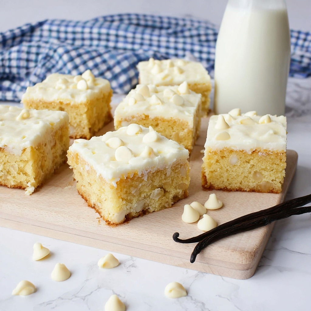 Vanilla White Chocolate Chip Brownies Recipe - Recipe Image