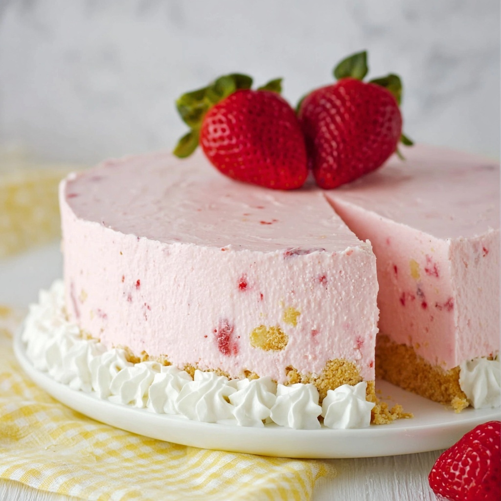 Strawberry Pie Cheesecake (No-Bake) Recipe - Recipe Image