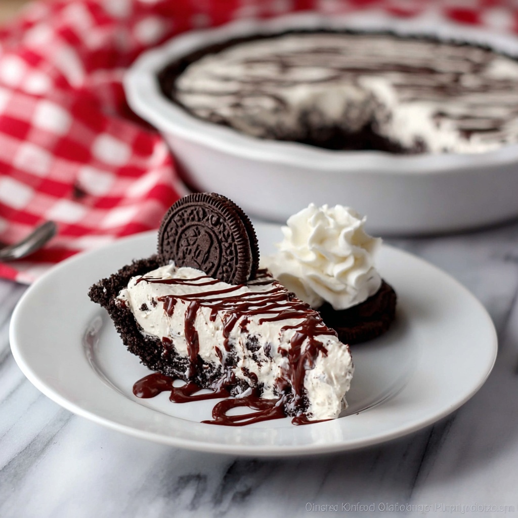 No Bake Oreo Pie Recipe - Recipe Image