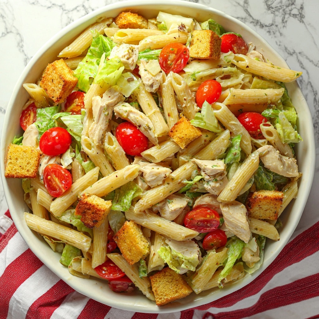 Chicken Caesar Pasta Salad Recipe - Recipe Image
