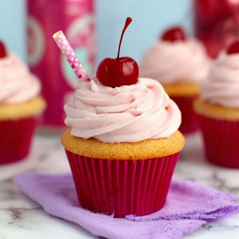Strawberry Crush Soda Cupcakes Recipe