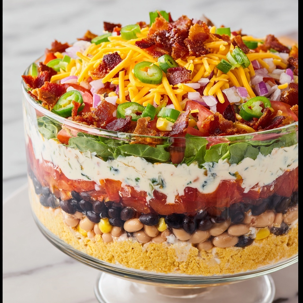 Cornbread Salad with Bacon, Cheddar, and Ranch Dressing Recipe - Recipe Image