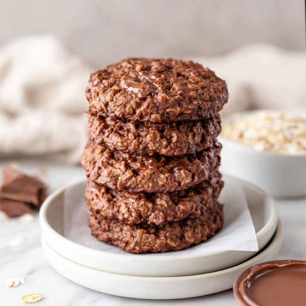 Nutella No-Bake Cookies Recipe - Recipe Image
