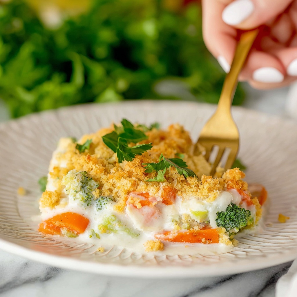 Veggie and Cheddar Casserole with Ritz Cracker Topping Recipe - Recipe Image