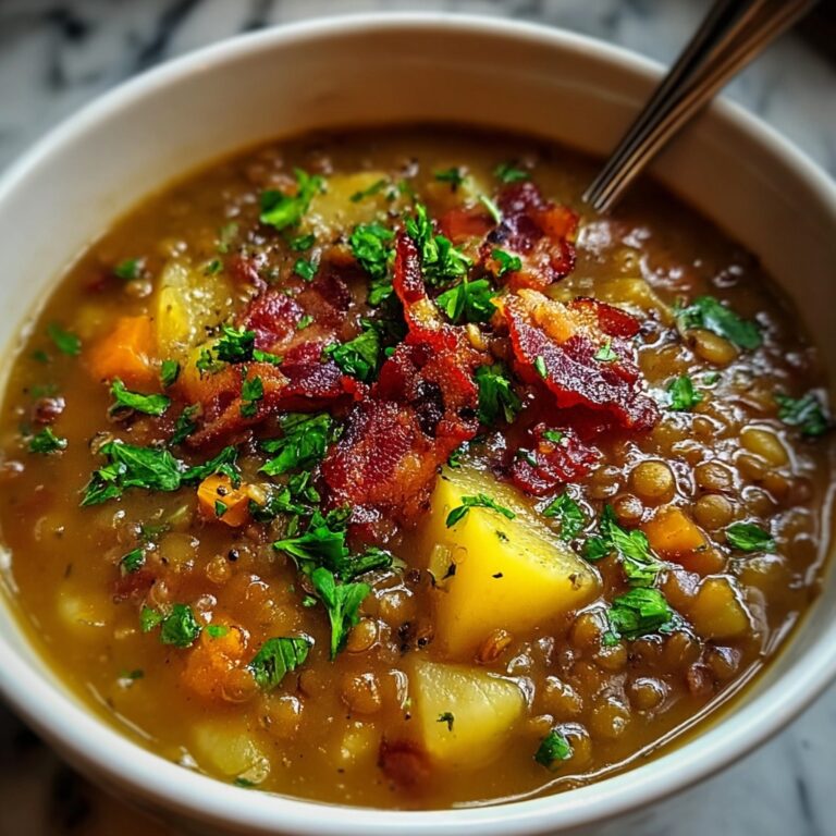 Irresistibly Hearty Lentil and Bacon Soup for Cozy Nights Recipe