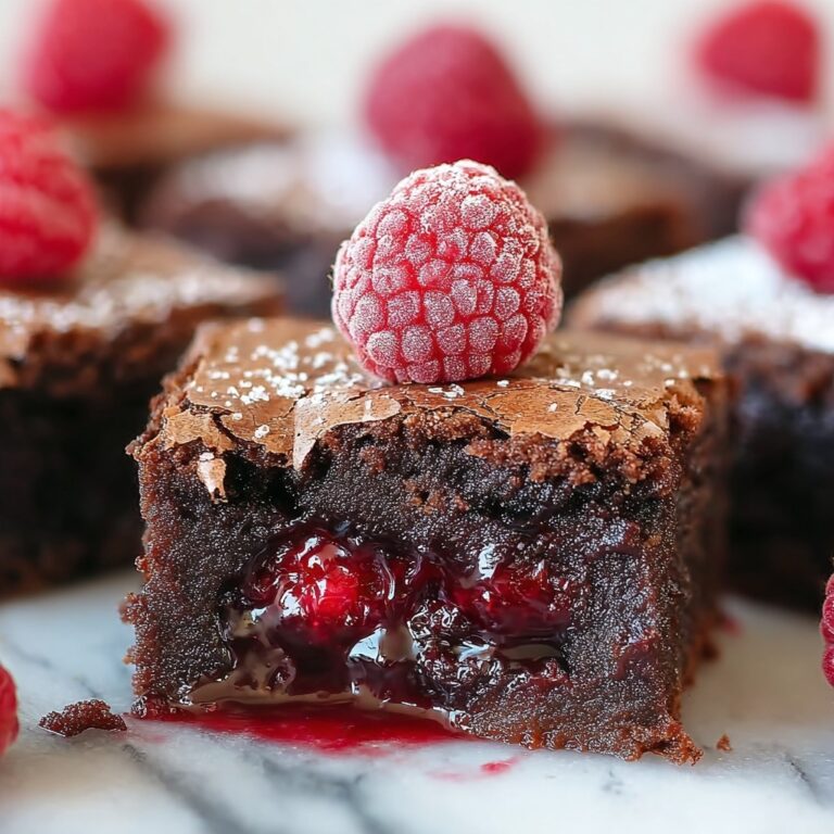 Decadent Fudgy Raspberry Brownies Recipe