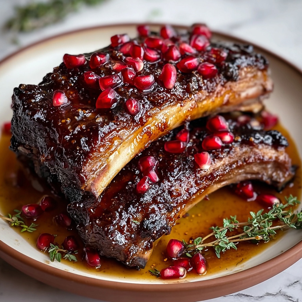 Irresistibly Tender Pomegranate Braised Short Ribs Recipe - Recipe Image