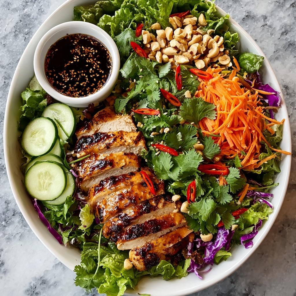 Grilled Tangy Asian Chicken Salad Recipe - Recipe Image