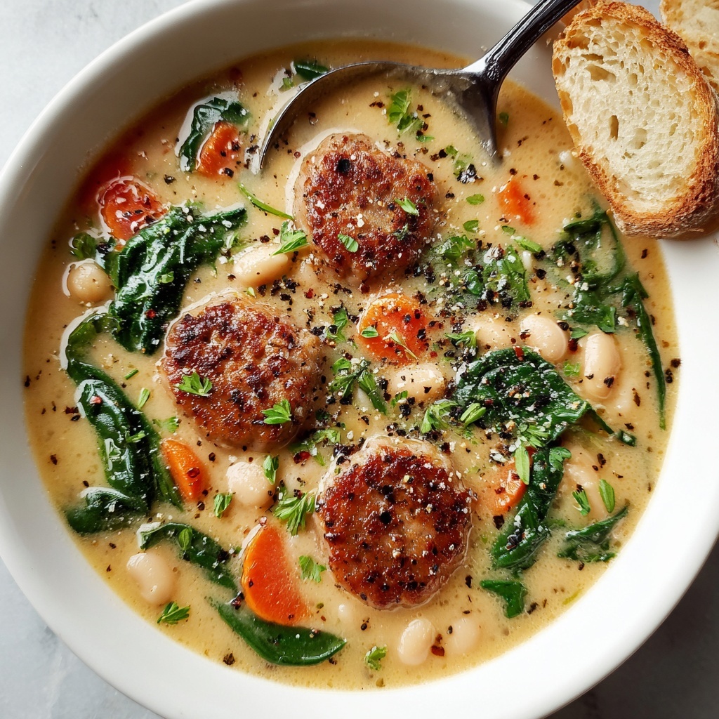 Cozy Creamy Bean Soup with Sausage Recipe - Recipe Image