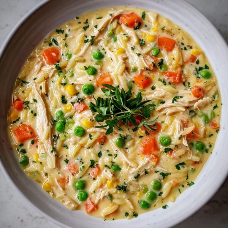 Creamy Chicken Pot Pie Orzo Recipe