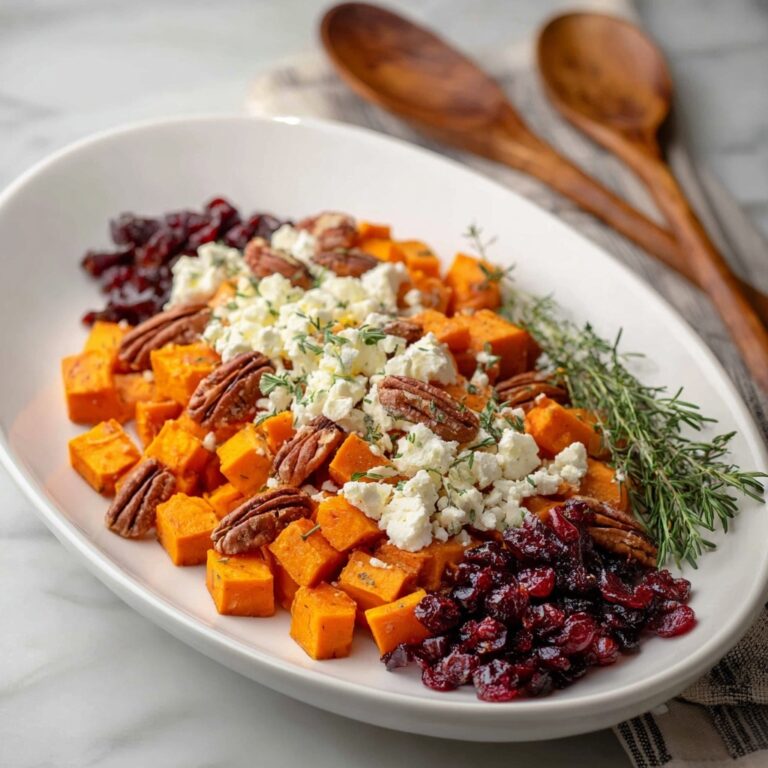 Sweet Potato Salad with Cranberries, Goat Cheese, and Pecans Recipe