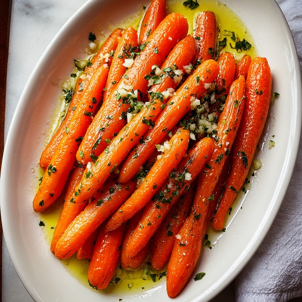 Honey Garlic Butter Roasted Carrots Recipe - Recipe Image