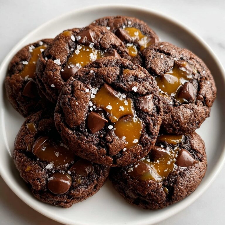 Salted Caramel Dark Chocolate Cookies Recipe