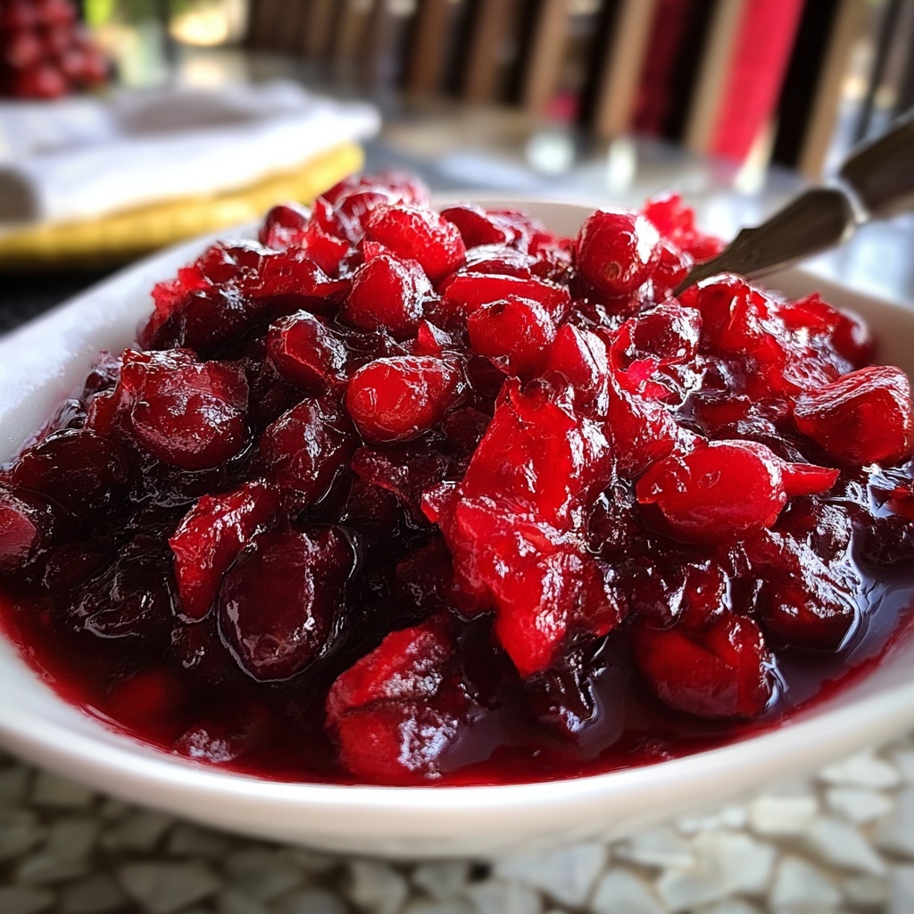 Tangy Homemade Chunky Cranberry Sauce Recipe - Recipe Image