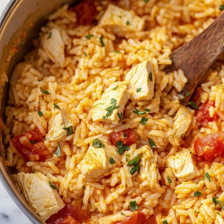 Easy One Pot Queso Chicken and Rice Recipe