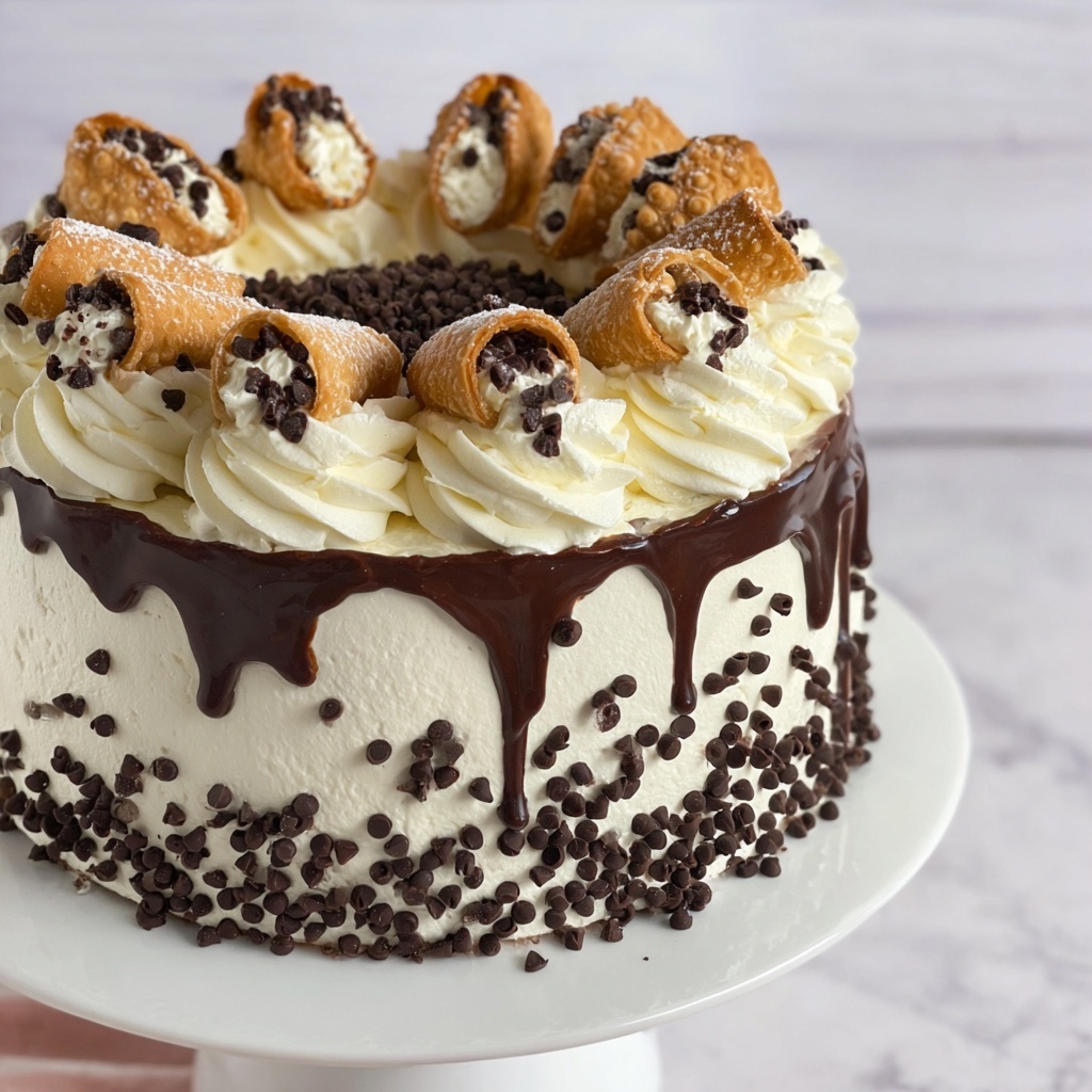 Layered Cannoli Cake Recipe - Recipe Image