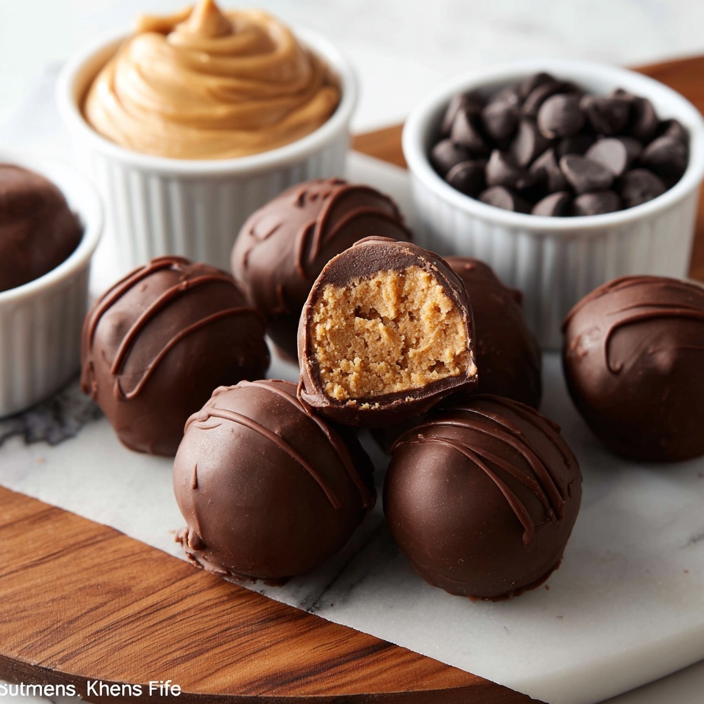 Peanut Butter Balls with Rice Krispies Recipe - Recipe Image