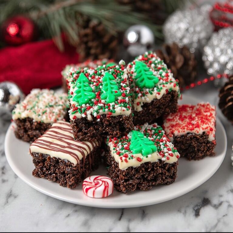 Chocolate Peppermint Rice Krispie Treats Recipe