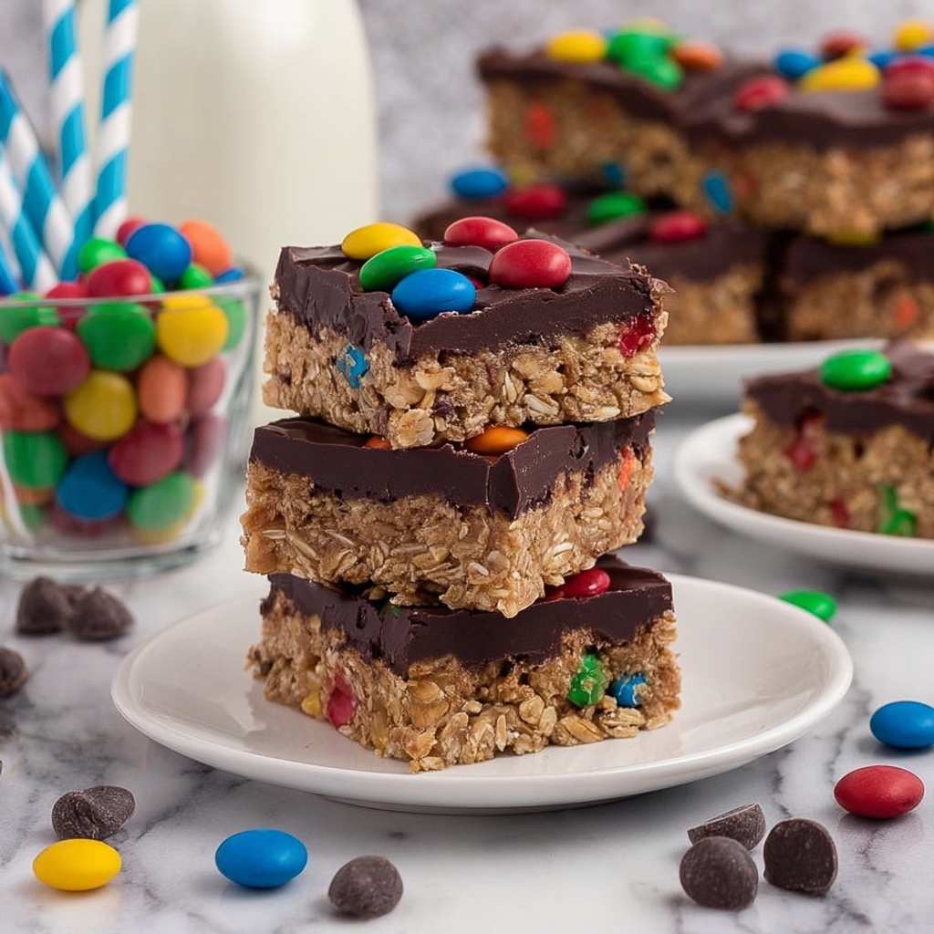 No-Bake Monster Cookie Bars Recipe - Recipe Image