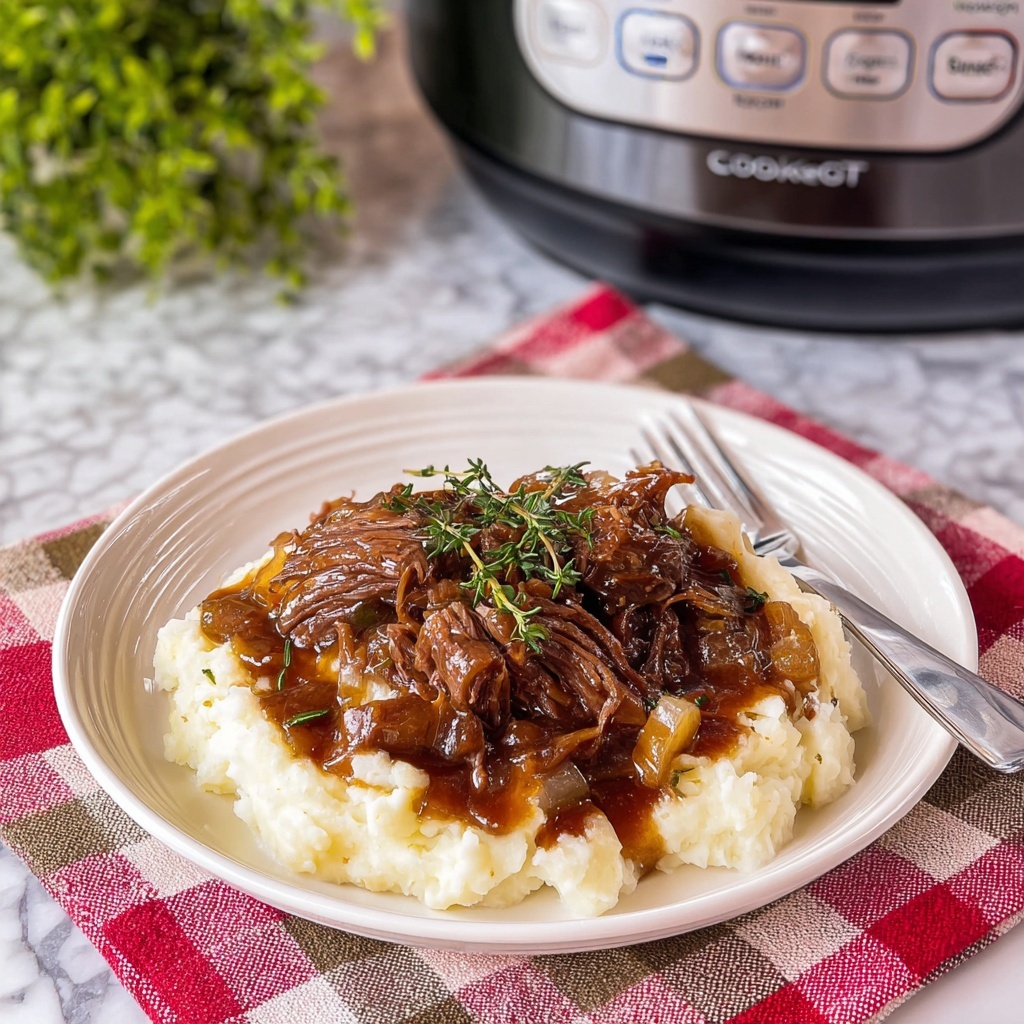Slow Cooker French Onion Pot Roast Recipe - Recipe Image