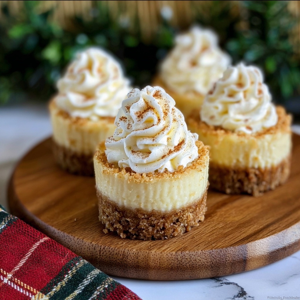 Mini Eggnog Cheesecake Cups Recipe - Recipe Image