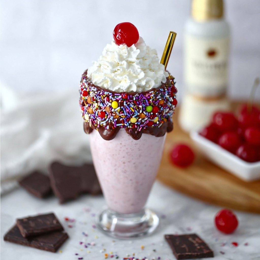 Boozy Chocolate Cherry Milkshake Recipe - Recipe Image
