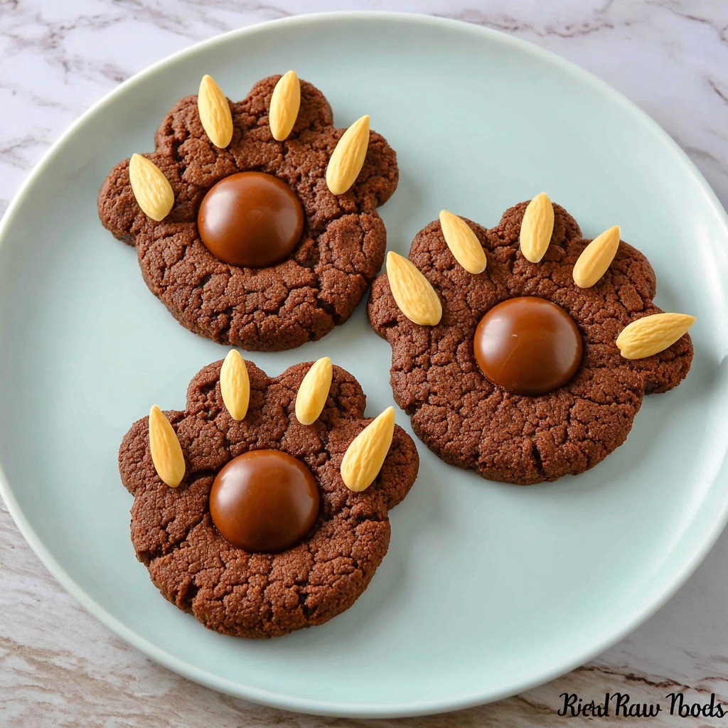 Brownie Bear Claw Cookies Recipe - Recipe Image
