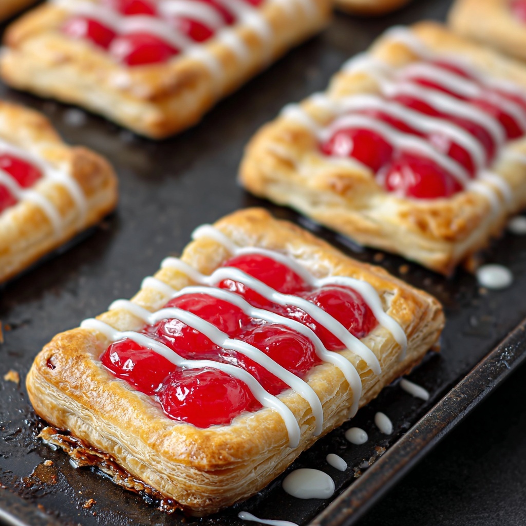Cherry Danish Pastries with Cream Cheese and Cherry Filling Recipe - Recipe Image