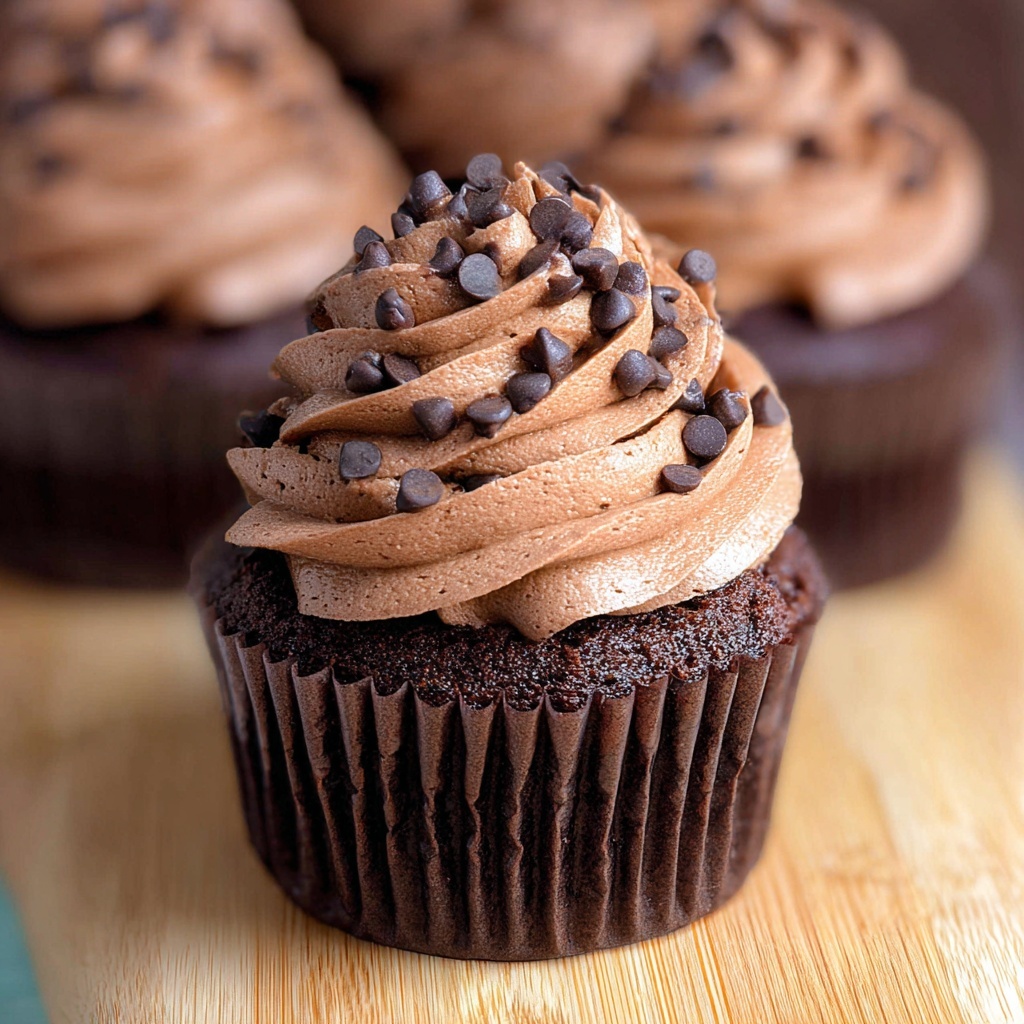 Chocolate Cupcakes with Chocolate Buttercream Frosting Recipe - Recipe Image