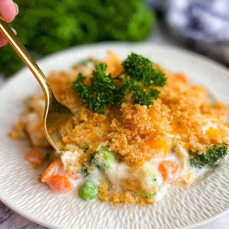Veggie and Cheddar Casserole with Ritz Cracker Topping Recipe